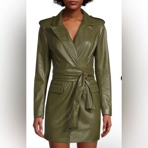 For Sale: Lavish Alice Vegan Leather Wrap Dress